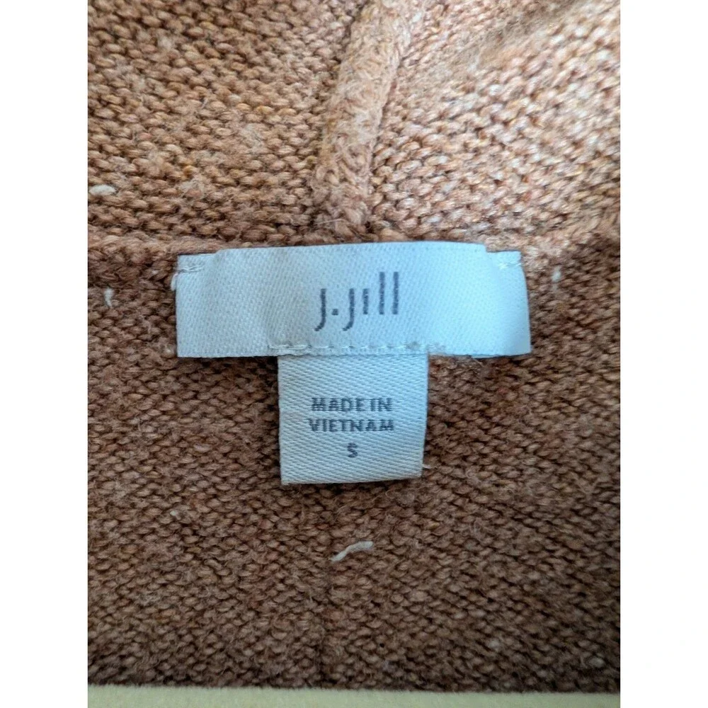 J.Jill Women's Sweater Dress Sz Small Cowl Neck Long Sleeve Stretch Camel Brown